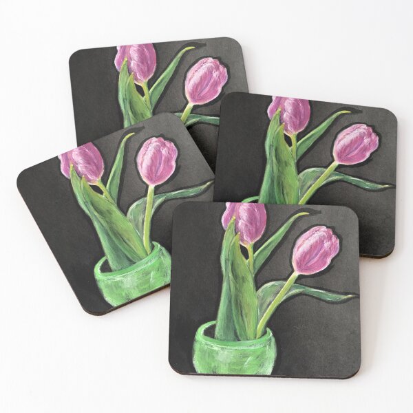 Item preview, Pink tulips designed and sold by Bekiwool.