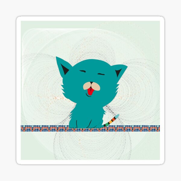 Cat Illustration, graphic design Sticker
