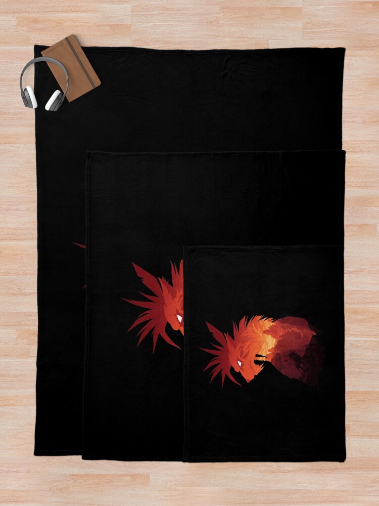 Throw Blanket, The Canyon's Guardian Black designed and sold by PencilMonkey