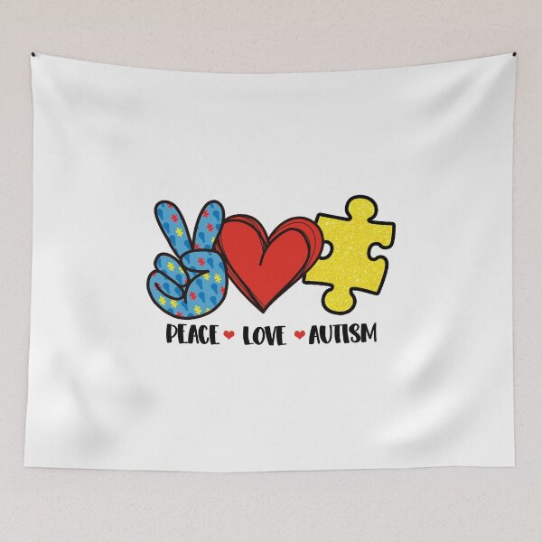Item preview, Peace Love Autism Awareness Puzzle Asperger Syndrome Gift designed and sold by Style4You24.