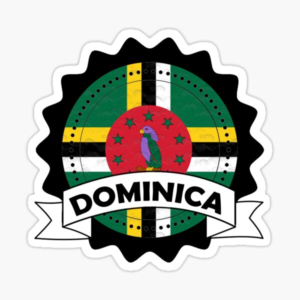 Caribbean Rund Souvenir Flagge/Sehenswürdigkeiten Dominica 