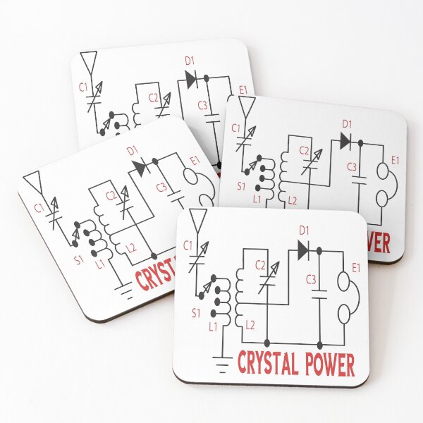 Item preview, Crystal Power - Crystal Radio Diagram Graphic and Sticker pack designed and sold by WilsonCreekArts.