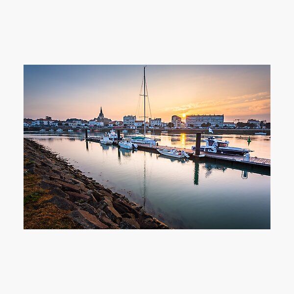 Item preview, Sunrise on the port of Saint Gilles Croix de Vie designed and sold by RobArt-Photo.