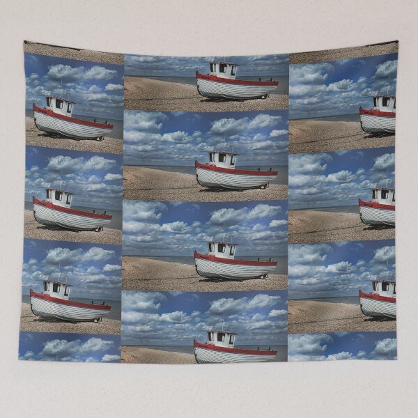 Item preview, Fishing Boat Rebecca on Dungeness Beach designed and sold by Dave Williams.