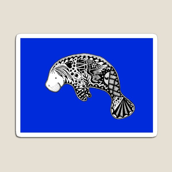 Manatee blue Magnet