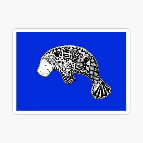 Manatee blue Sticker