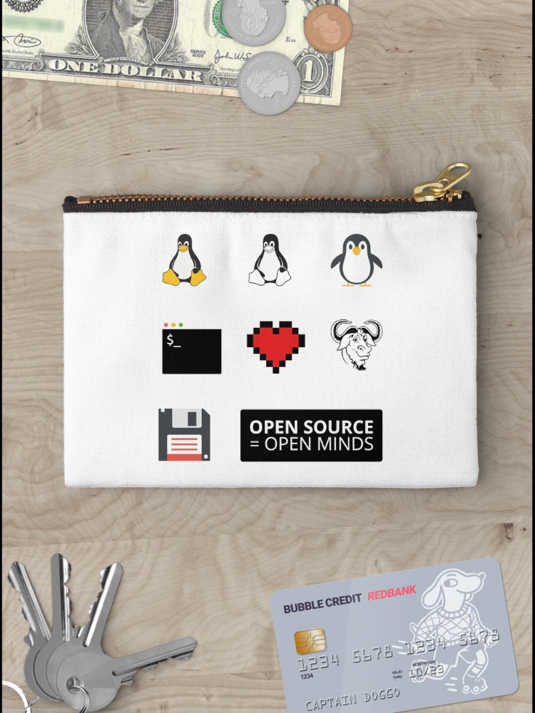 Thumbnail 3 of 4, Zipper Pouch, Linux Sticker Pack designed and sold by USER 8406.