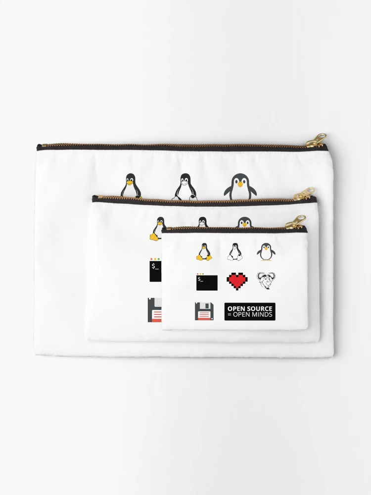 Thumbnail 2 of 4, Zipper Pouch, Linux Sticker Pack designed and sold by USER 8406.