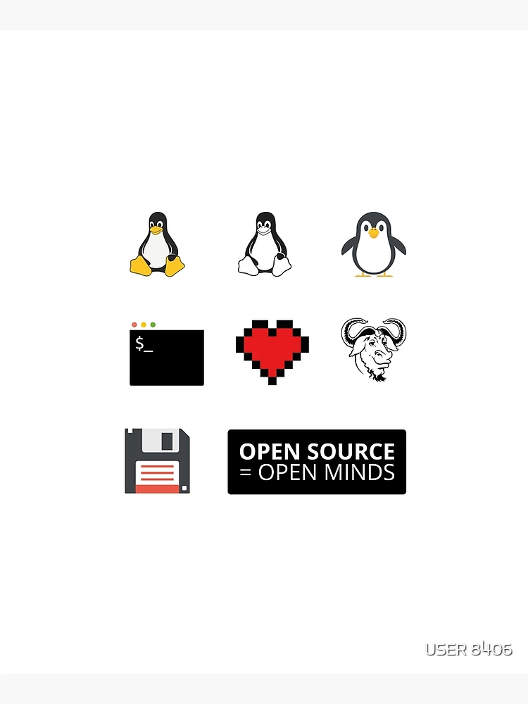 Thumbnail 6 of 6, Apron, Linux Sticker Pack designed and sold by USER 8406.
