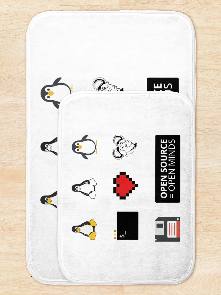 Thumbnail 5 of 6, Bath Mat, Linux Sticker Pack designed and sold by USER 8406.