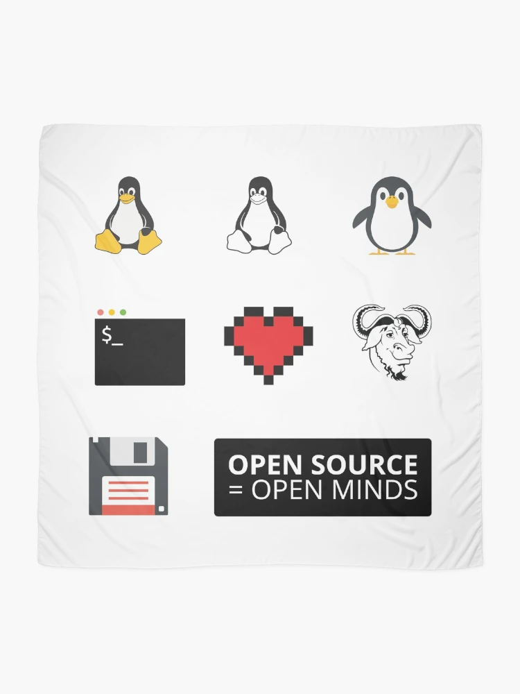 Thumbnail 2 of 3, Scarf, Linux Sticker Pack designed and sold by USER 8406.