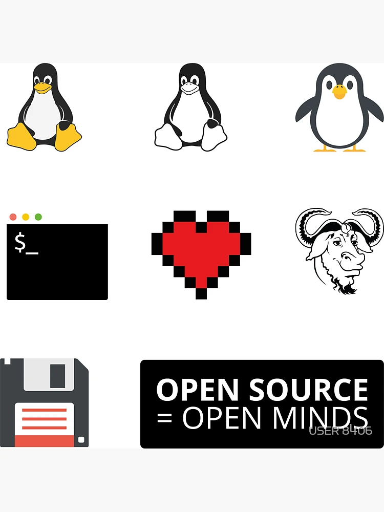 Thumbnail 3 of 3, Magnet, Linux Sticker Pack designed and sold by USER 8406.