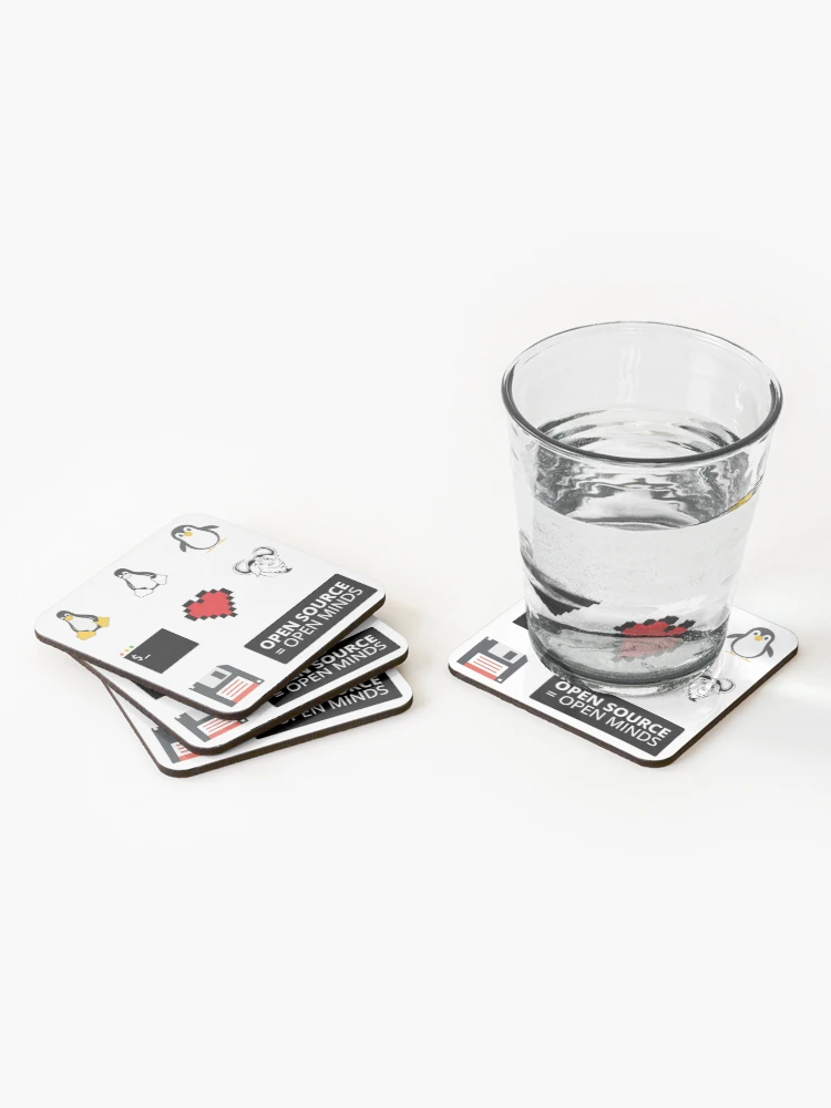 Thumbnail 2 of 5, Coasters (Set of 4), Linux Sticker Pack designed and sold by USER 8406.