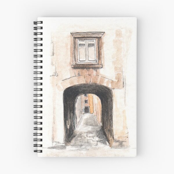Item preview, Watercolor painting of old building in Vodnjan, Croatia designed and sold by BarbaraMT.