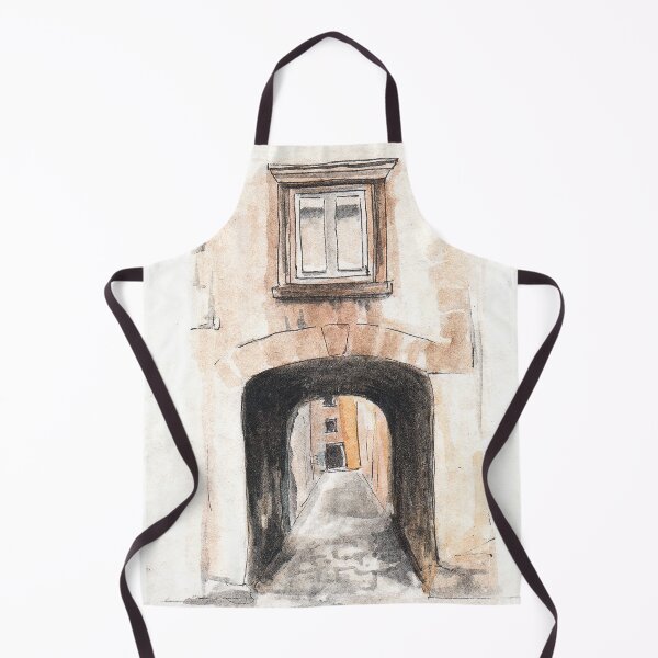Item preview, Watercolor painting of old building in Vodnjan, Croatia designed and sold by BarbaraMT.