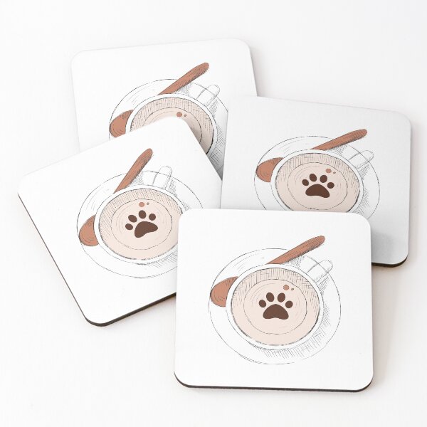 Item preview, Dogs and Coffee cappuccino cup designed and sold by Benartstudio.
