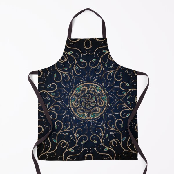 Artikelvorschau, Hekate Rad Ornament Marmor und Gold entworfen und verkauft von k9printart.