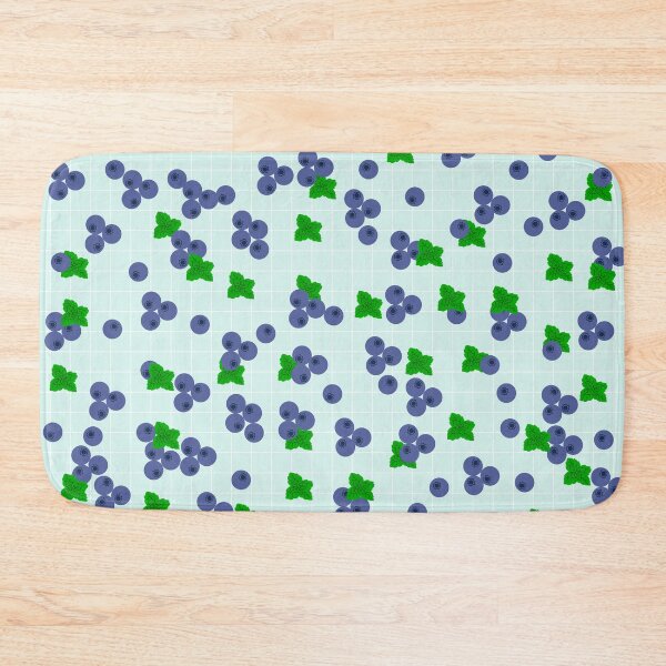 Item preview, Blueberries Pattern on Blue Background designed and sold by kapotka.