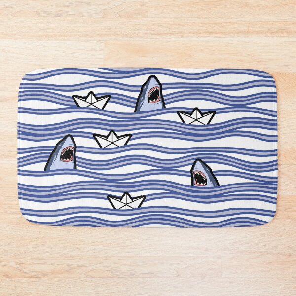Item preview, Shark vs paperboat funny adventure pattern designed and sold by Xdelacra.