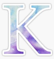 Blue Kappa Watercolor Letter Sticker