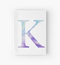Blue Kappa Watercolor Letter Hardcover Journal