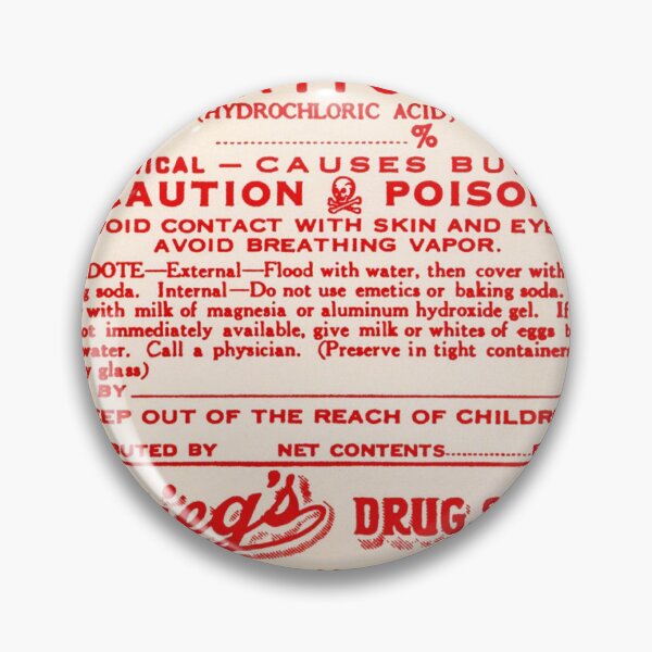 Item preview, Muriatic Acid Poison Label designed and sold by minimalcinema.