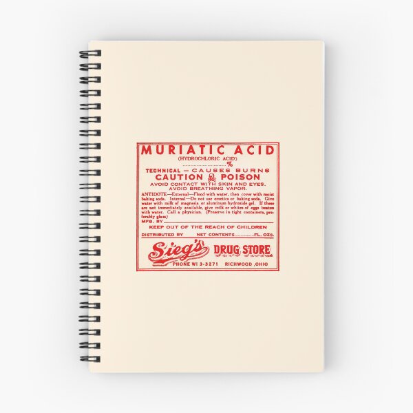 Item preview, Muriatic Acid Poison Label designed and sold by minimalcinema.