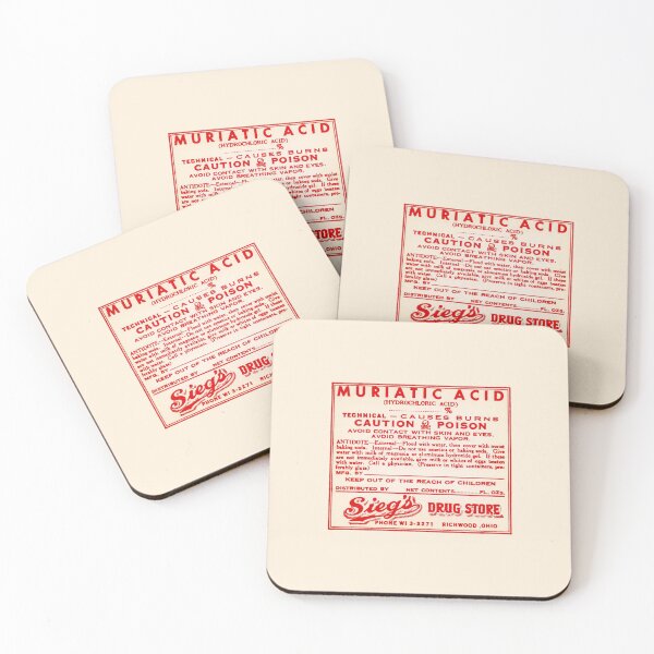 Item preview, Muriatic Acid Poison Label designed and sold by minimalcinema.
