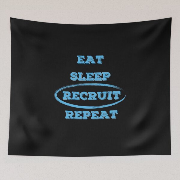 Item preview, Recruiting Eat Sleep Recruit Repeat Funny Design designed and sold by Click-Like.