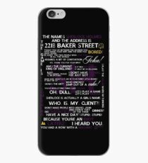 Sherlock Holmes Quotes Print iPhone Case