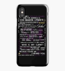 Sherlock Holmes Quotes Print iPhone Case