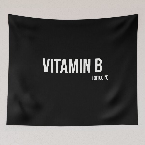 Item preview, Vitamin B ( Bitcoin ) - White text designed and sold by mikeldabbah.
