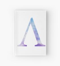 Blue Lambda Watercolor Letter Hardcover Journal