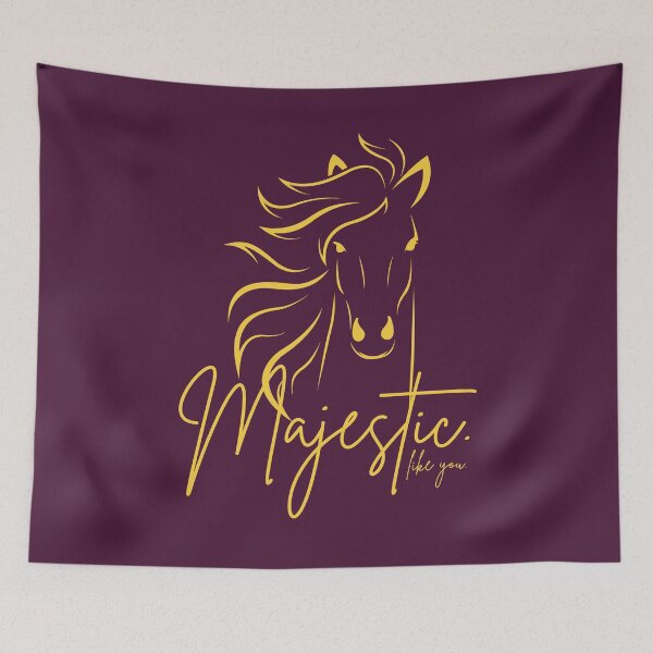 Item preview, Deep Purple & Yellow-Gold "Majestic ... like you" Horse  designed and sold by Dream Big! by E. H..