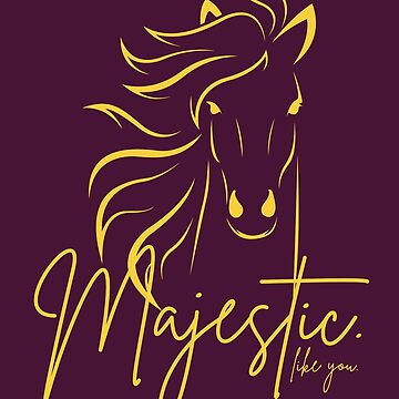 Artwork thumbnail, Deep Purple & Yellow-Gold "Majestic ... like you" Horse by Dream Big! by E. H.