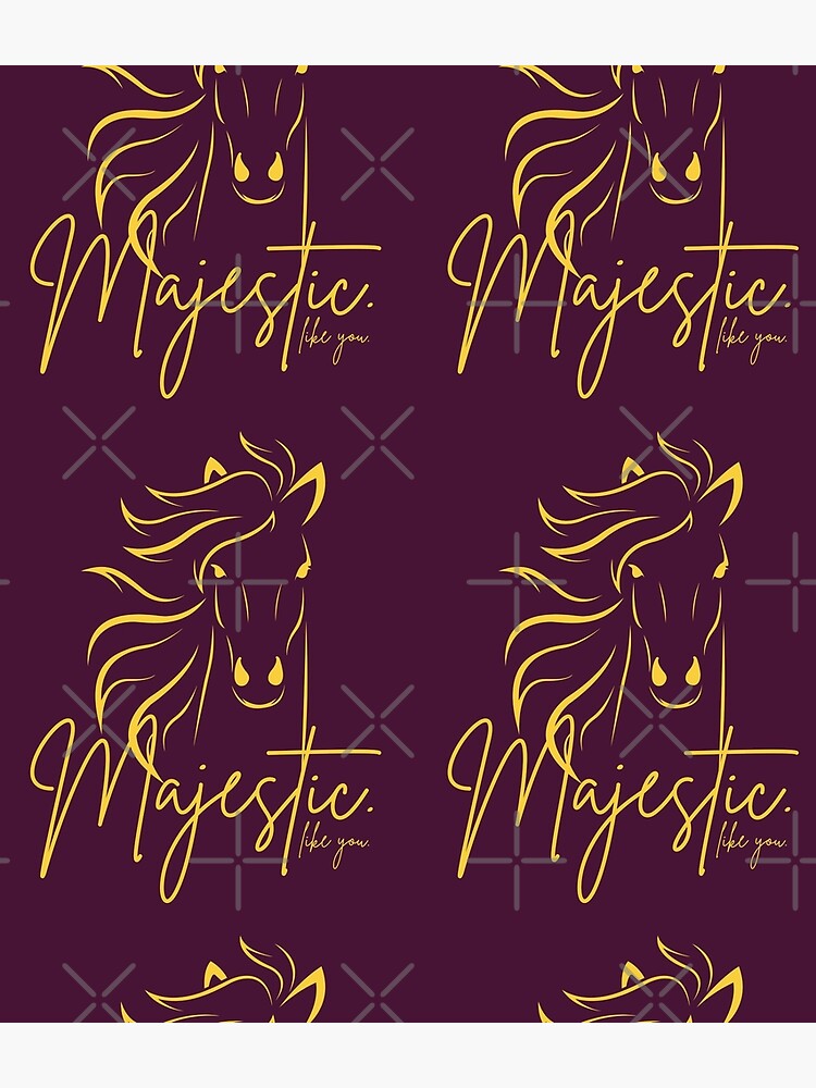 Thumbnail 3 of 3, Backpack, Deep Purple & Yellow-Gold "Majestic ... like you" Horse designed and sold by DesignsbyEH.