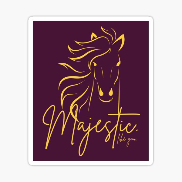 Item preview, Deep Purple & Yellow-Gold "Majestic ... like you" Horse  designed and sold by Dream Big! by E. H..