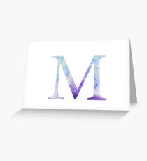 Blue Mu Watercolor Letter Greeting Card