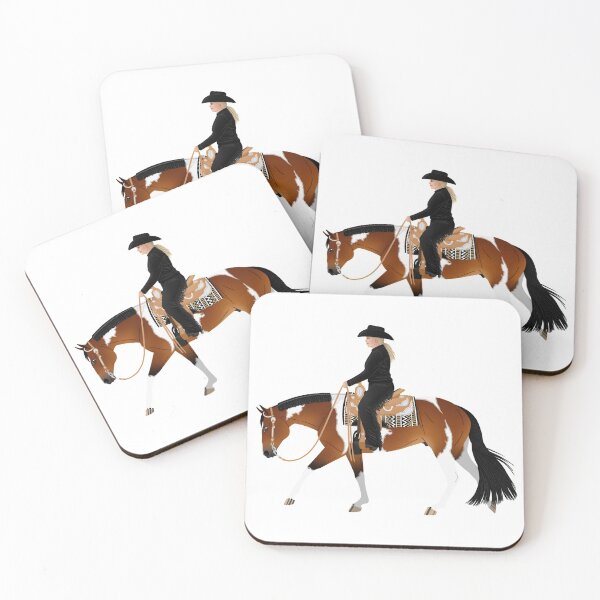 Item preview, Bay Tobiano Western Horse and Rider - Equine Rampaige designed and sold by equinerampaige.