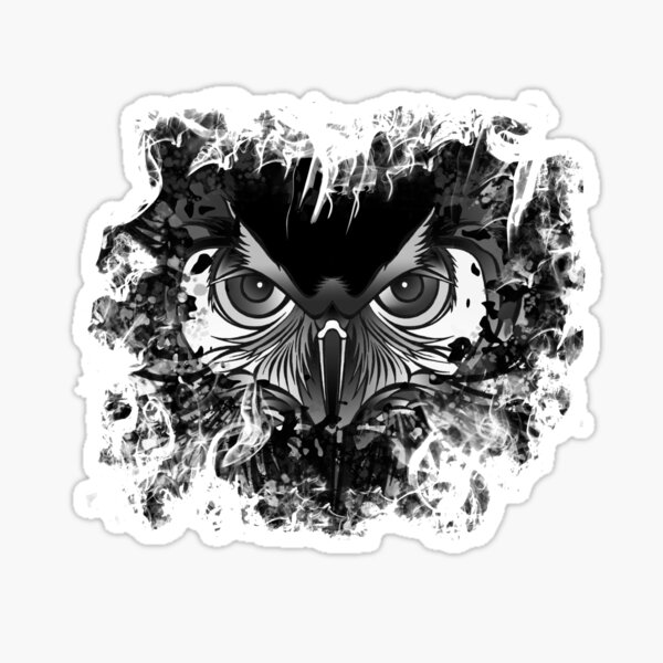hiboux Noir&Blanc Sticker