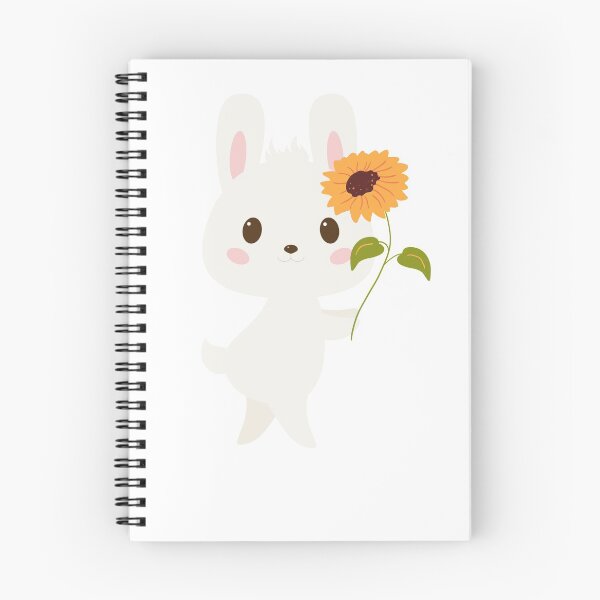 Item preview, bunny with sunflower and bunny bubble gum designed and sold by KhaledDesign11.