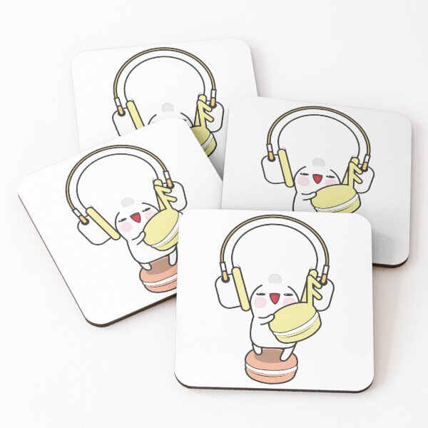 Item preview, rainbow macaroons with cute rabbit designed and sold by FSSU.