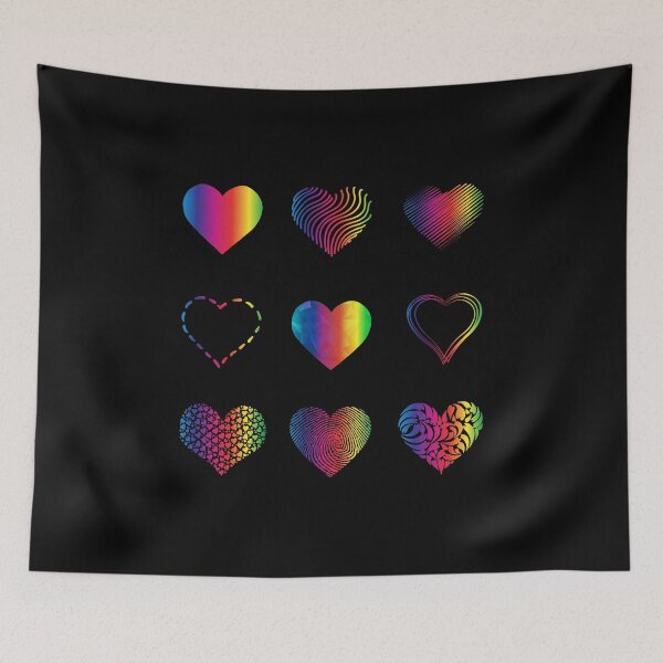 Item preview, Rainbow Hearts variety value pack designed and sold by everything4eva.
