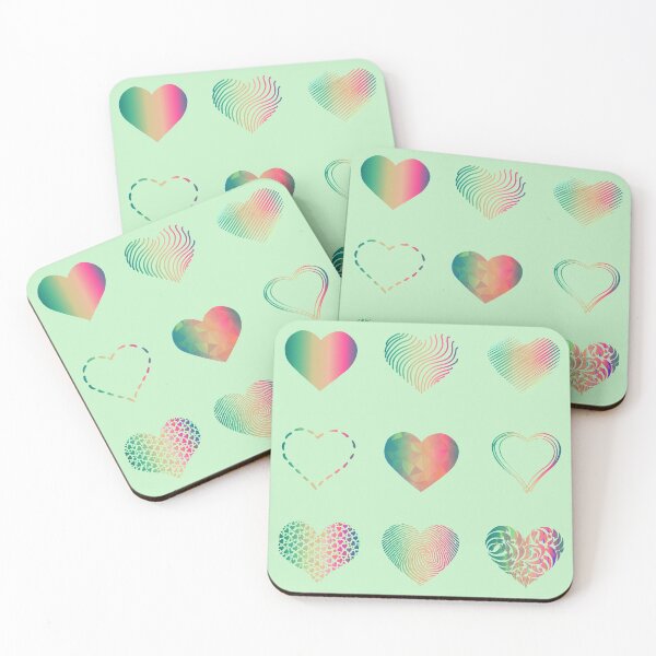 Item preview, Pastel Rainbow Hearts variety value pack designed and sold by everything4eva.