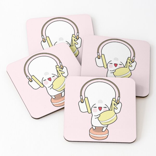 Item preview, rainbow macaroons with cute rabbit designed and sold by FSSU.