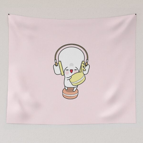 Item preview, rainbow macaroons with cute rabbit designed and sold by FSSU.