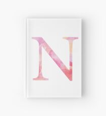 Pink Nu Watercolor Letter Hardcover Journal