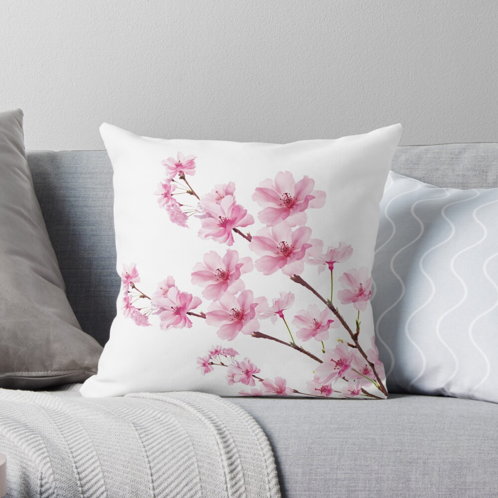 Sakura Cherry Blossom Throw Pillow