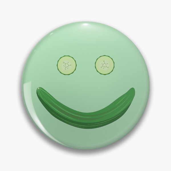 Item preview, Funny Cucumber Vegan Smile Face designed and sold by dass-art.