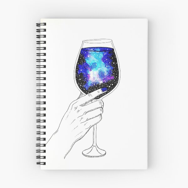 Item preview, Watercolor galaxy wine glass designed and sold by AnyasDreamShop.
